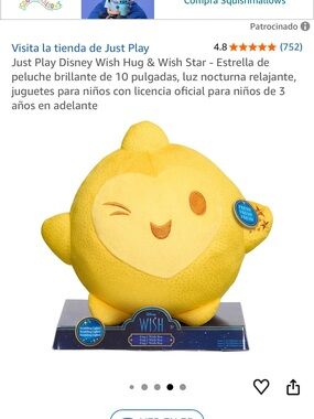 Disney Yellow Winking Star Plush - Wish Collection